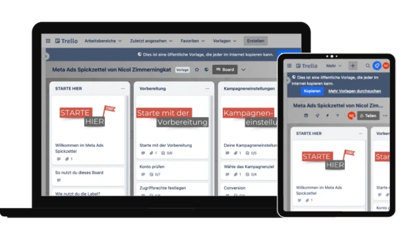 Mockup Meta Ads Spickzettel