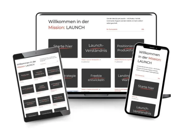 Mockup von der MISSION: LAUNCH